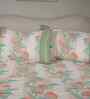 Peach Fruit Print 200 TC Cotton King Size Bed Sheet with 2 Pillow Covers Sensory Bloom Collection