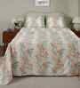 Peach Fruit Print 200 TC Cotton Single Bed Sheet with 1 Pillow Cover Sensory Bloom Collection