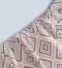 Peach Geometric Print 144 TC Cotton Double Bed Fitted Sheet with 2 Pillow Case Sensory Bloom Collection
