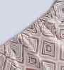 Peach Geometric Print 144 TC Cotton Single Bed Fitted Sheet with 1 Pillow Cover Sensory Bloom Collection