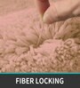 Peach Solidal Microfiber 3 x 5 Feet Machine Made Carpet