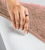 Peach Solidal Microfiber 3 x 5 Feet Machine Made Carpet