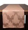 Peach Hallway Damasc Cotton Jacquard (96 x 13) Table Runner