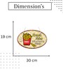 Peach Metal Fresh & Delicious French Fries Wall Hanging