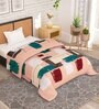 Peach Microfiber Abstract 180 GSM Fusion Reversible Single Comforter