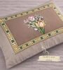 Peach Panel Design 180 TC Cotton King Bedhseet 2 pillow covers