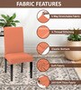 Peach Polycotton Solid 14x18 Inches Chair Covers  (1 piece)
