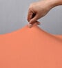 Peach Polycotton Solid 14x18 Inches Chair Covers (Pack of 6)