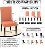 Peach Polycotton Solid 14x18 Inches Chair Covers (Pack of 6)