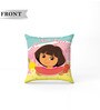 Peach Polyester Dora 16x16 inches Reversible Kids Cushion (1 Pc)