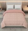 Peach Polyester Solid 200 GSM Double Bed Comforter