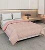 Peach Polyester Solid 200 GSM Double Bed Comforter