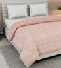 Peach Polyester Solid 200 GSM Double Bed Comforter