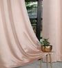 Peach Polyester Solid 5ft Blackout Eyelet Window Curtain