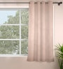 Peach Polyester Solid 5ft Blackout Eyelet Window Curtain