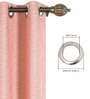 Peach Polyester Solid 8 Ft Blackout Eyelet 2 Door Curtains