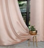 Peach Polyester Solid 7ft Blackout Eyelet Door Curtain