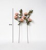 Pink Fabric Roses Flower Stick Artificial Flowers