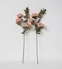 Pink Fabric Roses Flower Stick Artificial Flowers