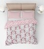 Peach Pure Cotton Printed 150 GSM Single Bed AC Room Dohar