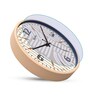 Peach Round 8 Inches Plastic Table Clock (Abstract)