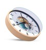 Peach Round 8 Inches Plastic Table Clock (Abstract)