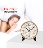 Peach Round 8 Inches Plastic Table Clock (Abstract)