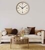 Peach Round 8 Inches Plastic Table Clock (Abstract)