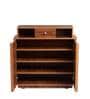 Peach Shoe Cabinet in Exotic Teak Finish