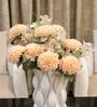 Peach Silk Chrysanthemums Silk Bunch Single Stem Flower