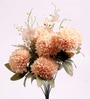 Peach Silk Chrysanthemums Silk Bunch Single Stem Flower
