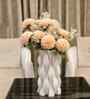 Peach Silk Chrysanthemums Silk Bunch Single Stem Flower