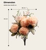 Peach Silk Chrysanthemums Silk Bunch Single Stem Flower