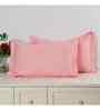 Peach Solid 144 TC Cotton King Fitted Bedsheet Bedsheet 2 Pillow Shades Collection