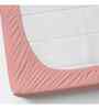 Peach Solid 144 TC Cotton King Fitted Bedsheet Bedsheet 2 Pillow Shades Collection