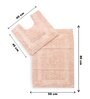 Peach Solid Cotton 31.5x20 Inches Max Absorbant Bath Mat