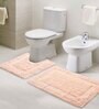Peach Solid Cotton 31.5x20 Inches Max Absorbant Bath Mat