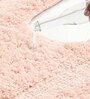 Peach Solid Cotton 31.5x20 Inches Max Absorbant Bath Mat