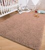 Peach Solid Microfiber 3 X 5 Feet Tufted Carpet
