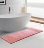 Peach Solid Polyester 59x24 Inches Max Absorbant 1 Bathmat