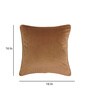 Peach Solid Velvet 16 x 16 Inches Cushion Cover