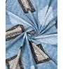 Peach Traditional 180 TC Cotton Printed Bedsheet With Two Pillow Covers For Queen Bed (Block  Printed ,Peach ,153 GSM)