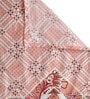 Peach Ethnic Motif 186 TC Cotton Double Sized Bedsheet With 2 Pillow Covers