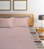 Peach Traditional 300 TC Cotton King Sized Bed Sheets with 2 Pillow Covers