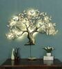 Antar Iron Decorative Tree Wall Art With LED In Gold