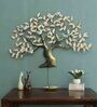 Antar Iron Decorative Tree Wall Art With LED In Gold