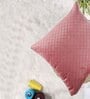 Peach Velvet Solid 16x16 inches Cushion Covers (Pack of 5)