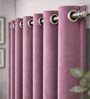 Peach Velvet Solid 7 Feet Blackout Door Curtain