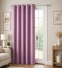 Peach Velvet Solid 7 Feet Blackout Door Curtain