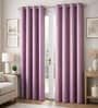 Peach Velvet Solid 7 Feet Blackout Door Curtains Set Of 2